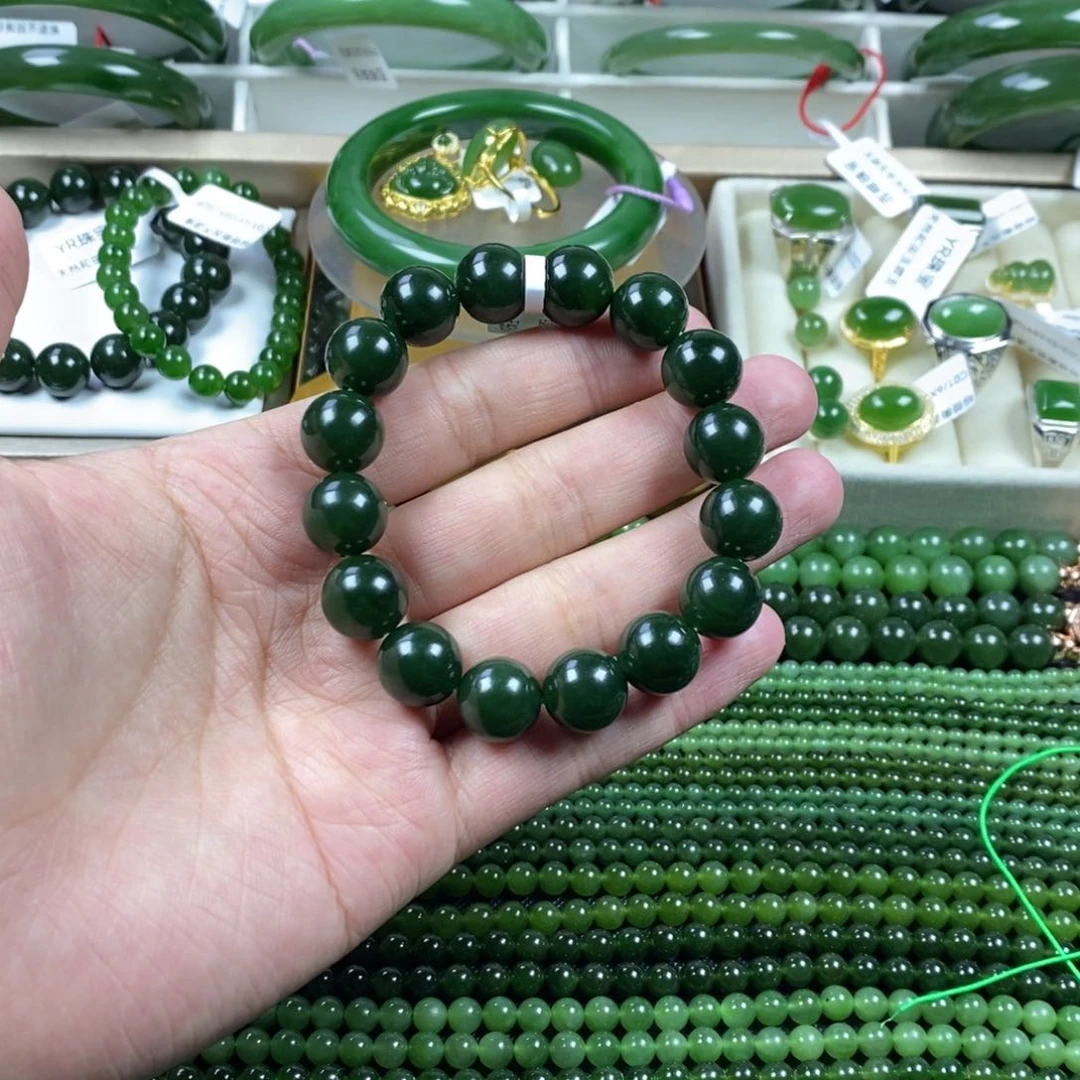 和田玉（碧玉）手串未镶嵌唯**尊