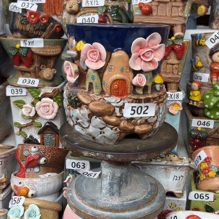 紫砂花盆粗陶材质多肉花盆