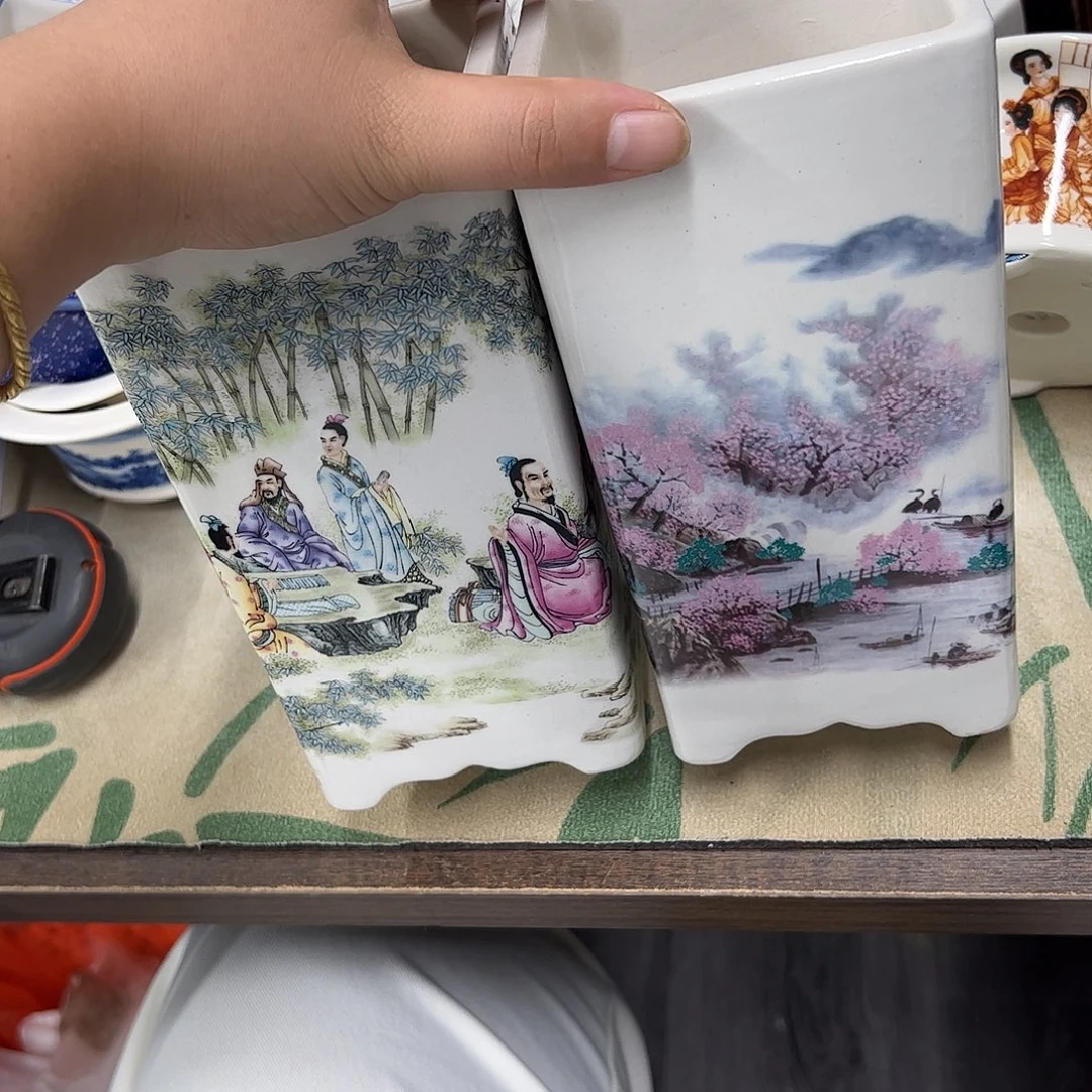 醉***风紫砂花盆902号瑕疵2个10/19cmm