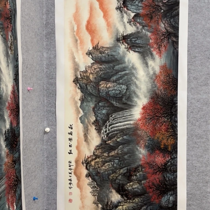 国画花鸟等图案和四尺