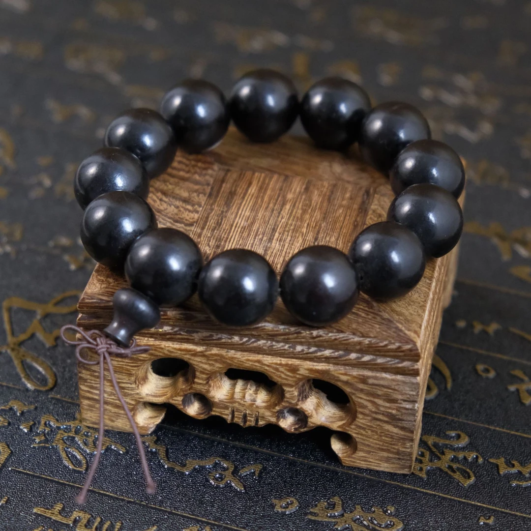黑檀1.8老料DIY手串串珠饰品摆件可盘