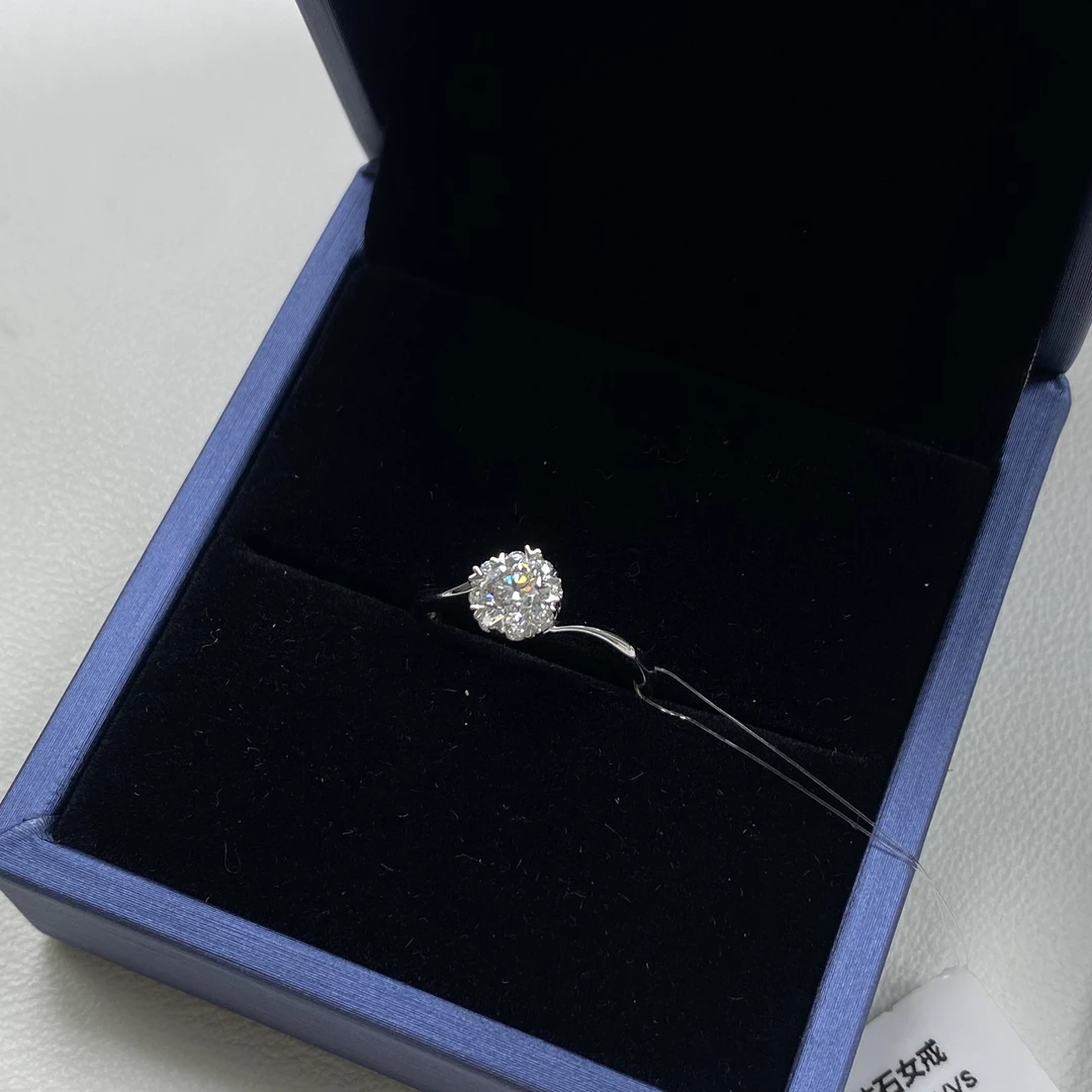 扭臂八唯一 13圈 DE  VVS18K金天然钻石戒指DS25040013