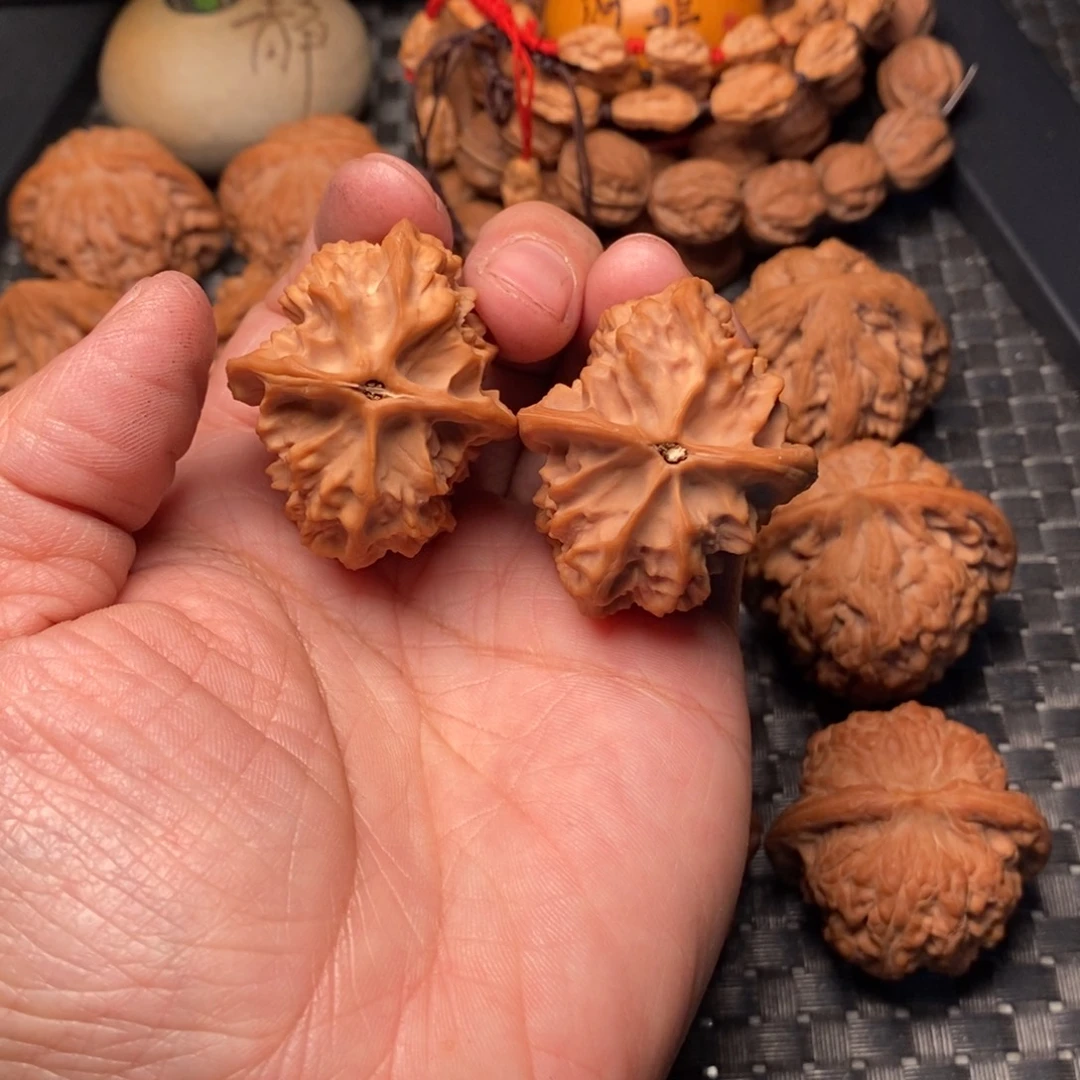 墨***漠把件文玩核桃龙骨34