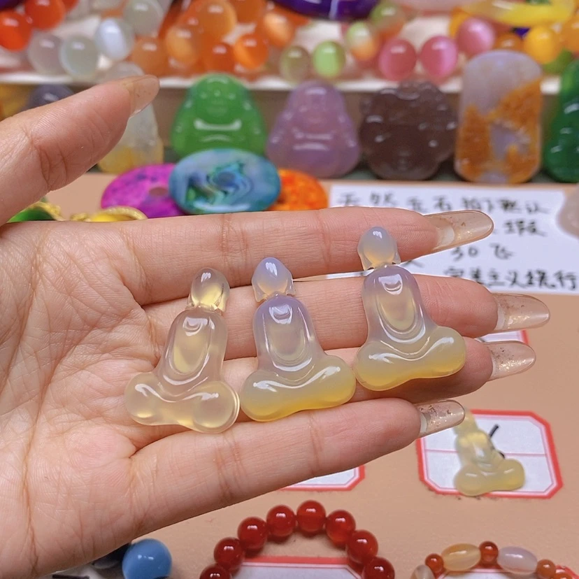 【闪购商品】玛瑙/玉髓颈饰未镶嵌观***心