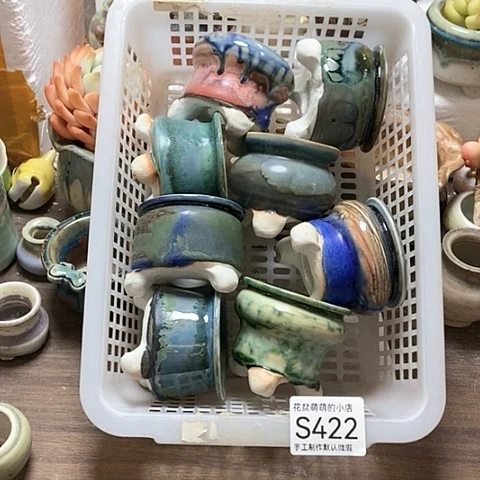 紫砂花盆422微瑕品口径5厘米左右的