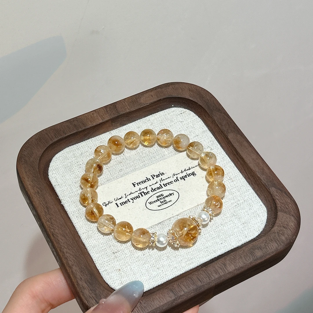 【“才”女】黄水晶原创小众设计