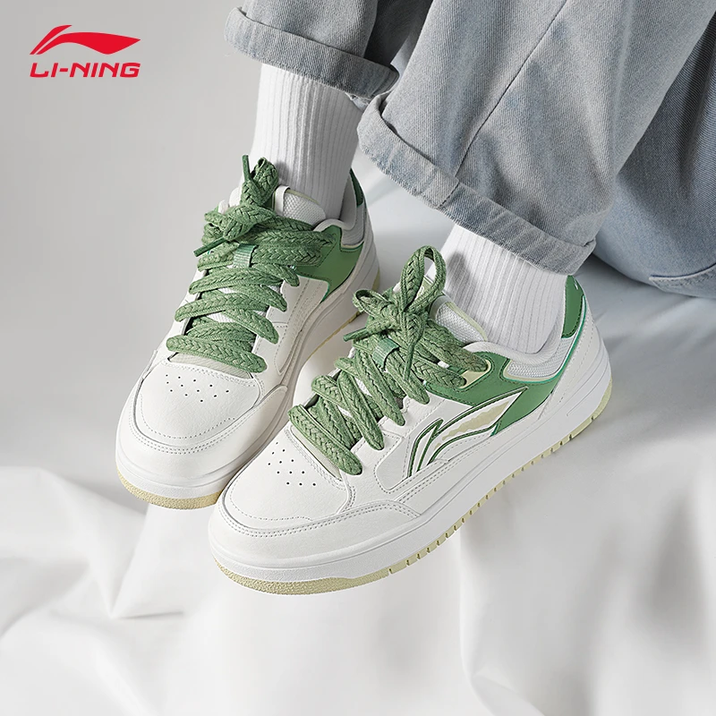 李宁天迹女鞋板鞋2025春季低帮小众硬底运动鞋时尚百搭休闲女鞋子