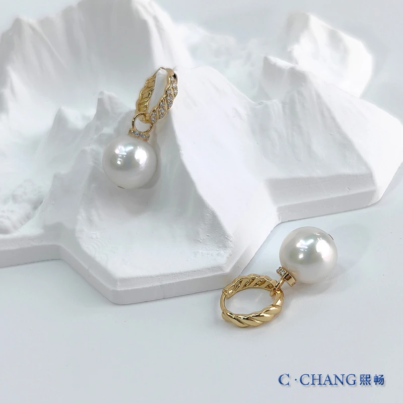 淡水珍珠12-13mmS925银百搭高级气质定制可拆卸款耳环【畅太定制】