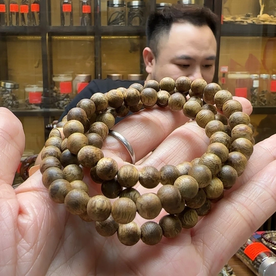 手串沉香14棋楠7mm108多圈圆珠 14.5g+多样性发一串