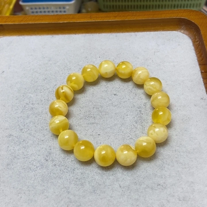 蜜蜡未镶嵌裸石手串