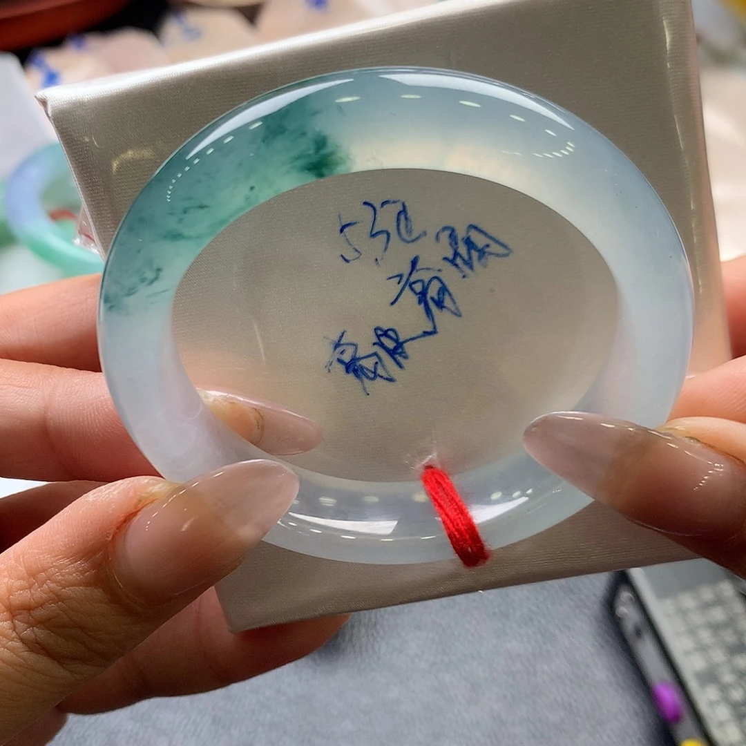 翡翠未镶嵌手镯5253正