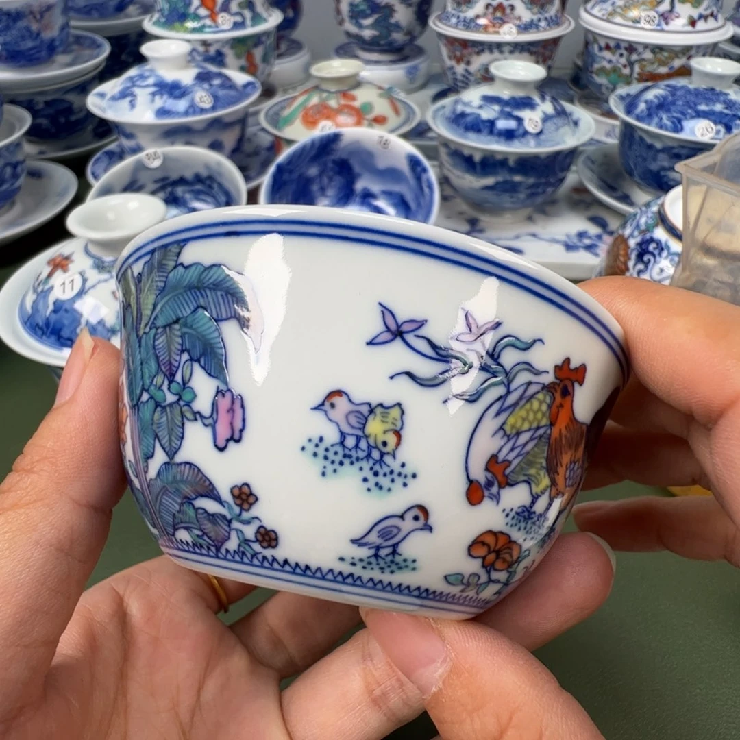 陶瓷景德镇纯手工纯手绘茶具木木29