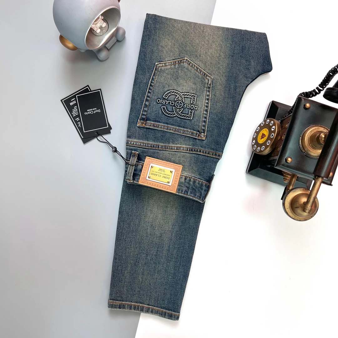 【夏季断码清货】20325-12轻奢重工水洗欧货弹力百搭牛仔裤男