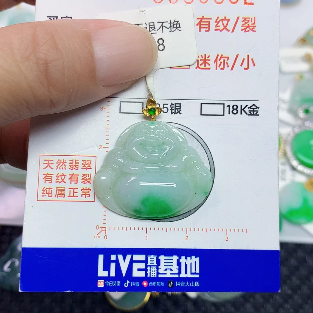 翡翠18K金镶嵌颈饰357843