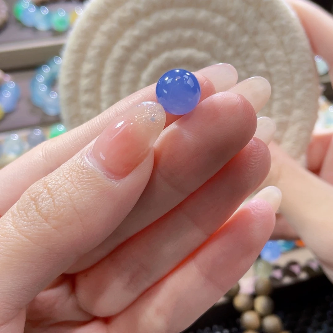 翡翠未镶嵌手链卡10.2妖紫