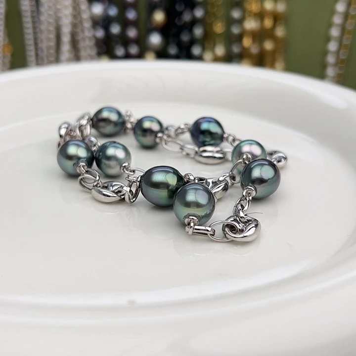 银S925镶嵌海水珍珠颈饰