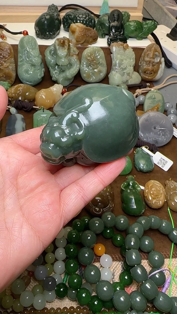 和田玉大龙龟手把件