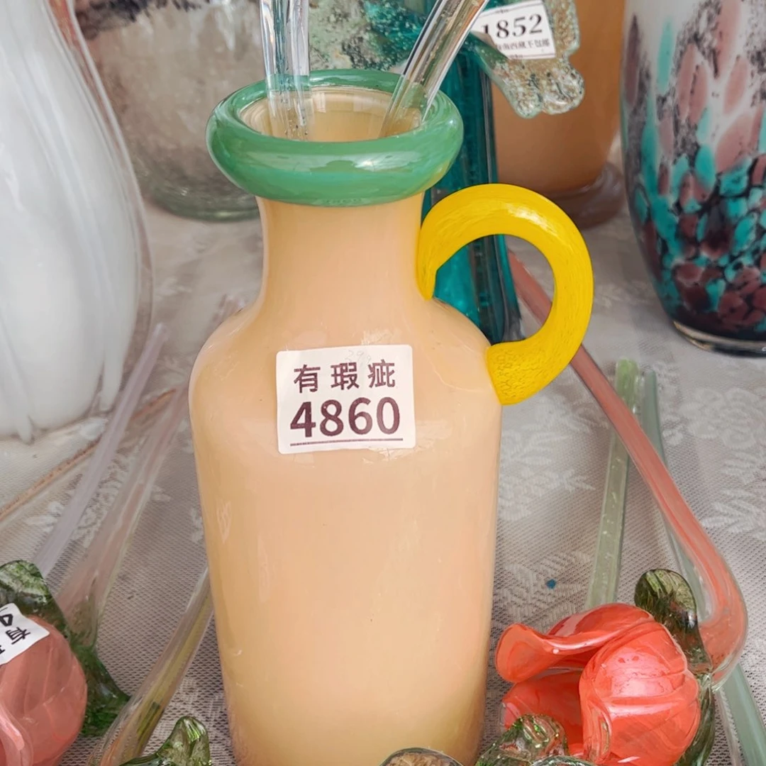 琉璃花瓶摆件4860微瑕高24