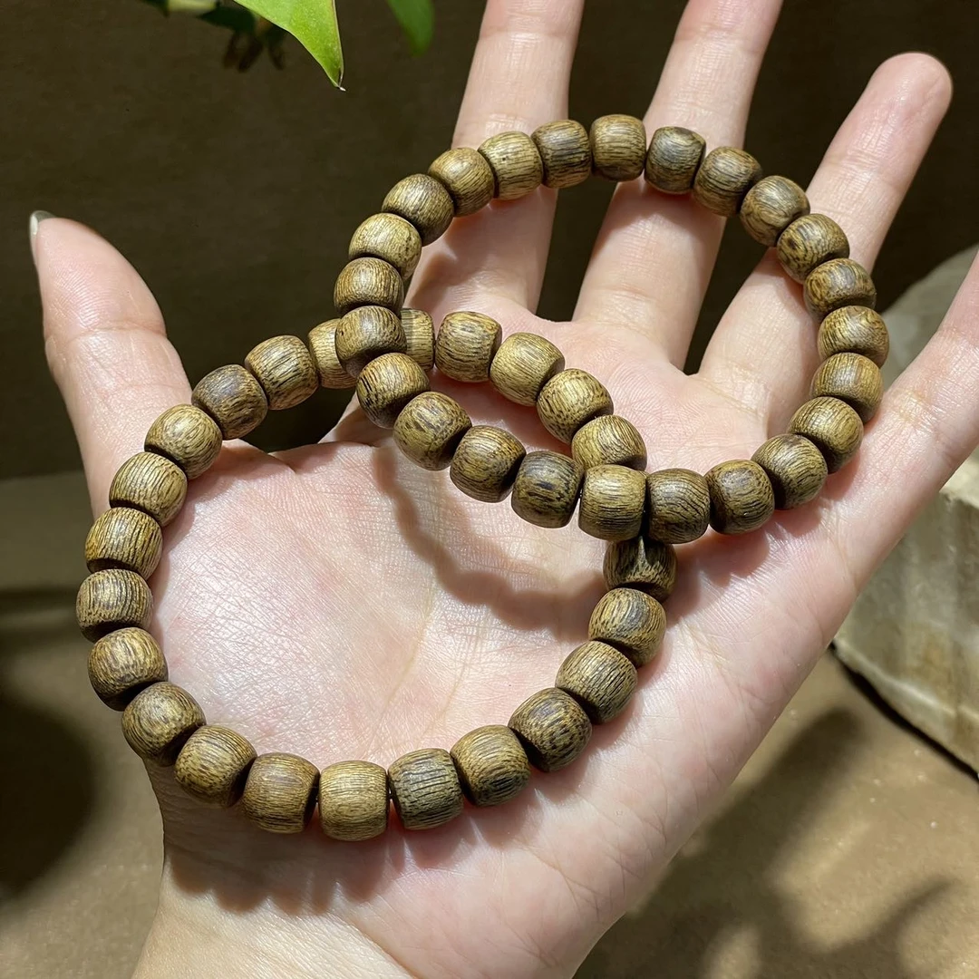 沉香【地主专属】2 G57810-沉香直切单圈手串-多样性发其一-9mm-