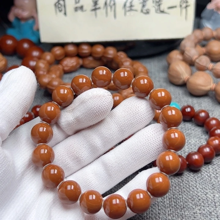 锦***安橄榄核手串1.2全品福利小孔