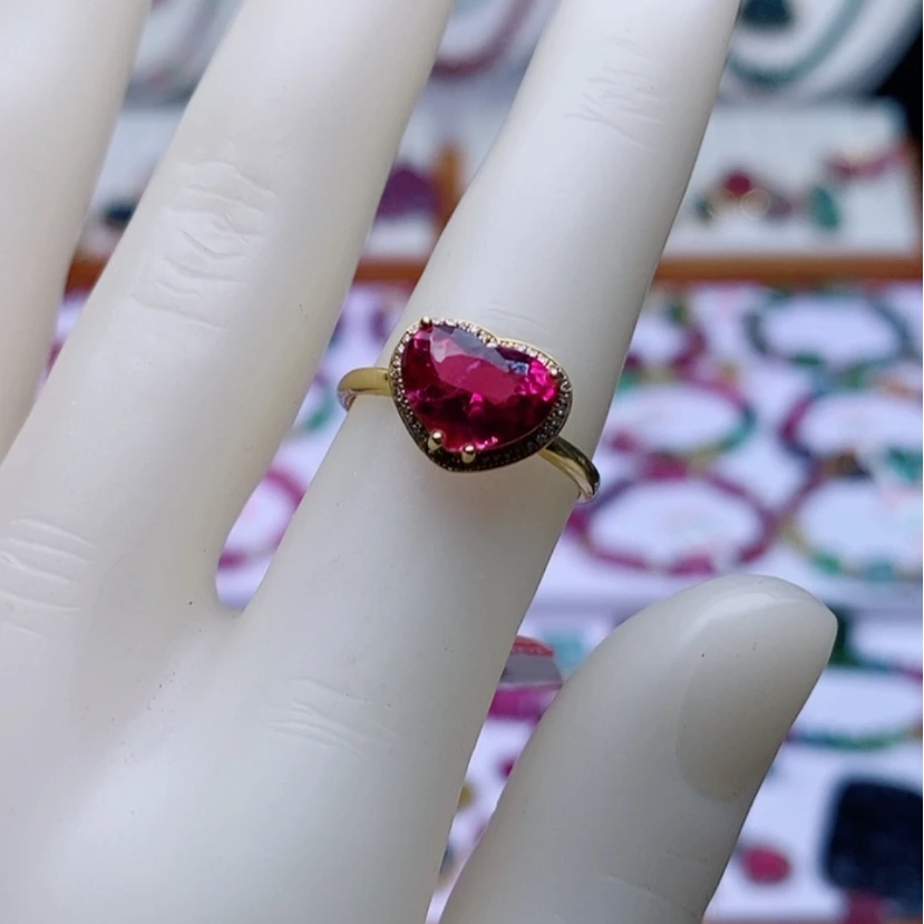 【闪购商品】碧玺戒指18K金镶嵌碧玺戒指