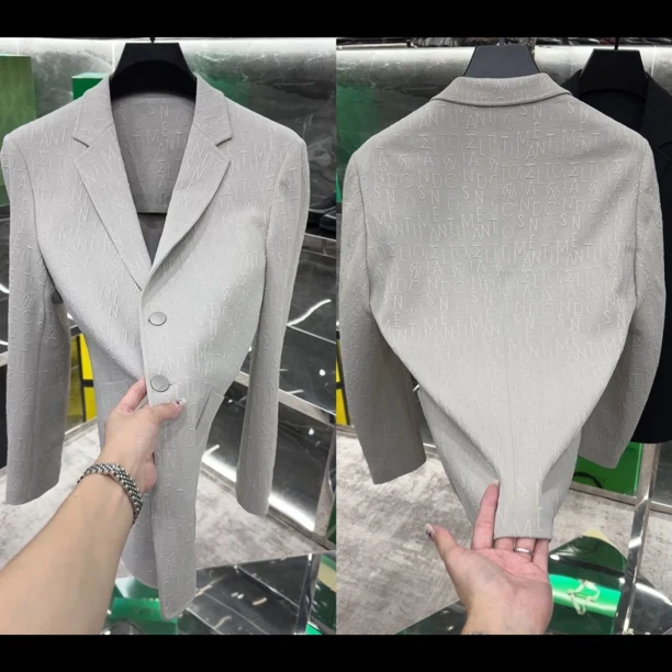 秋季轻奢男士休闲百搭西服8153