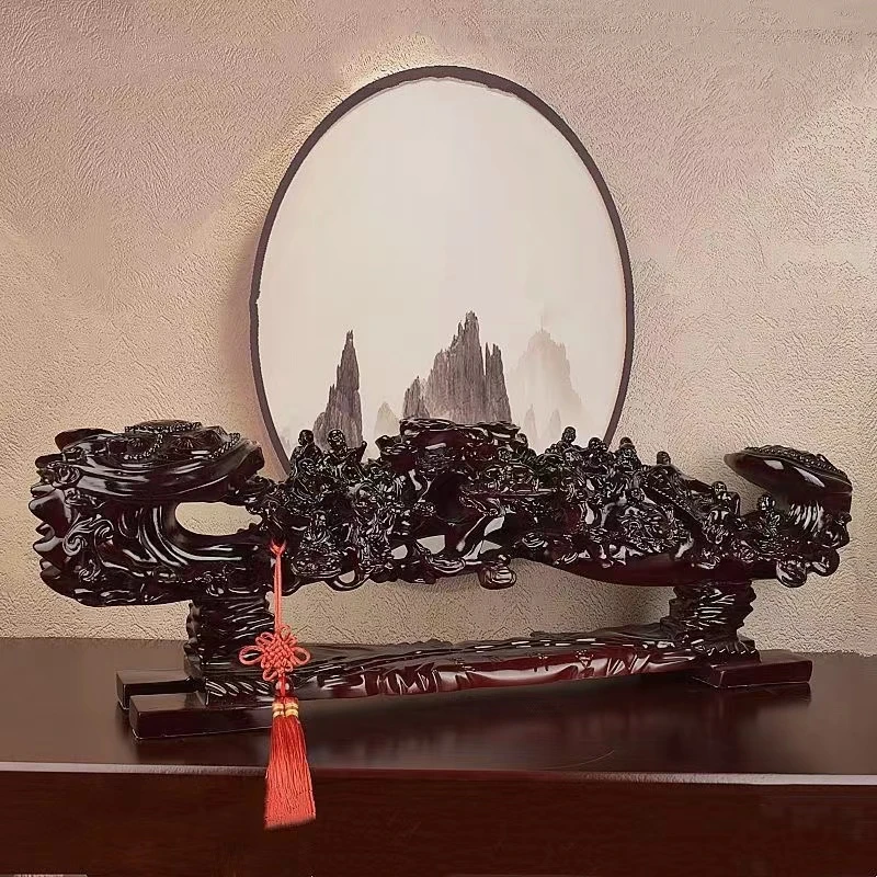 大号中式十八罗汉创意玄关雕刻手工摆设