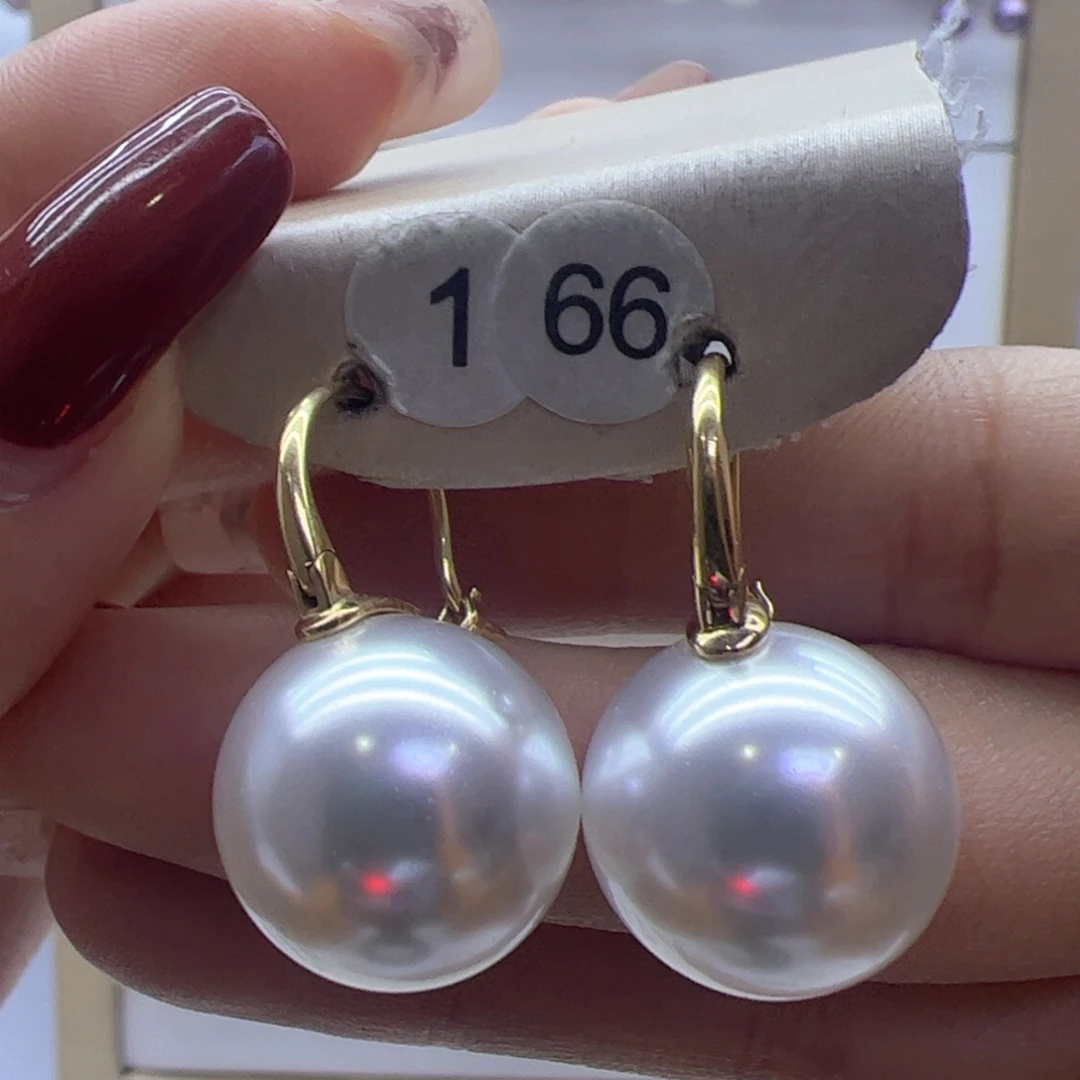 淡水珍珠耳饰18K金镶嵌