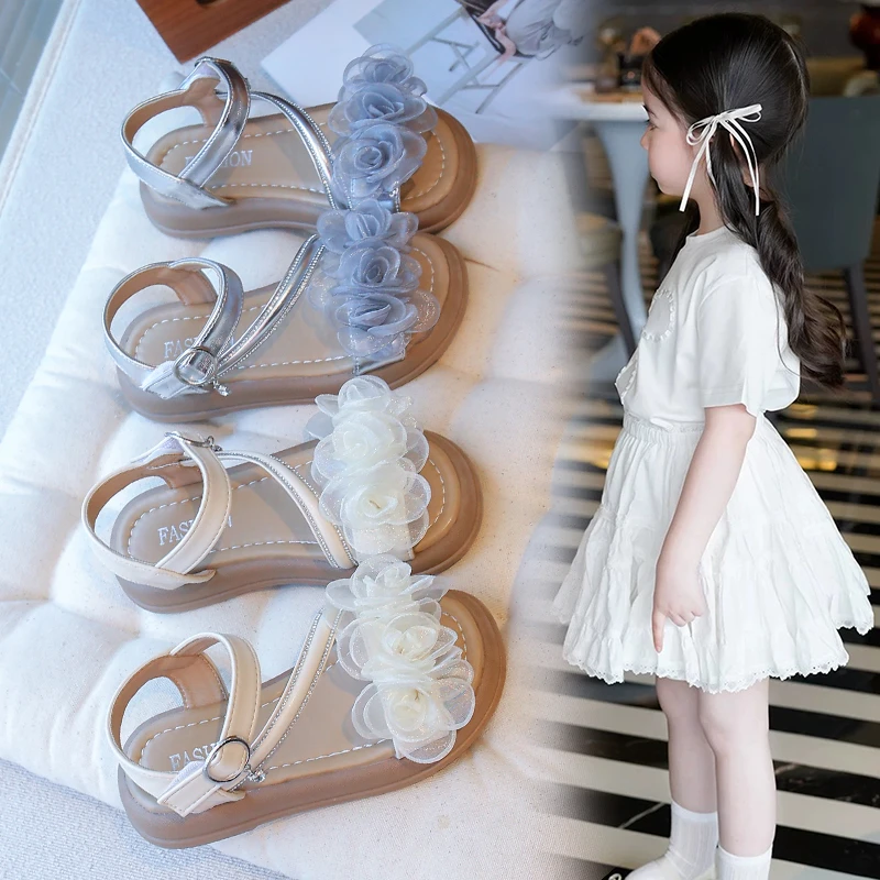 儿童鞋子女童凉鞋女款2025新款爆款夏天韩式风公主鞋女孩夏季童鞋
