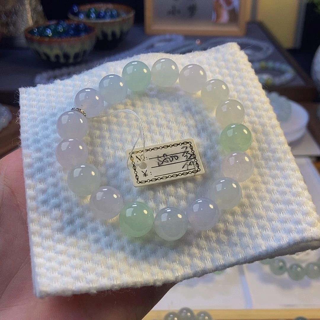 定制翡翠未镶嵌翡翠手串卡11.7