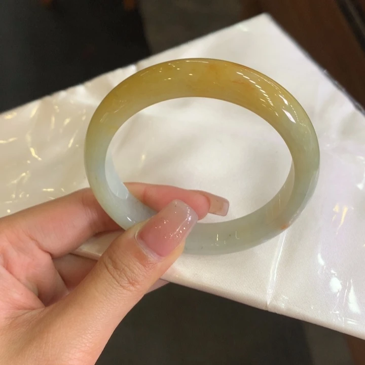 翡翠未镶嵌手镯57圈口