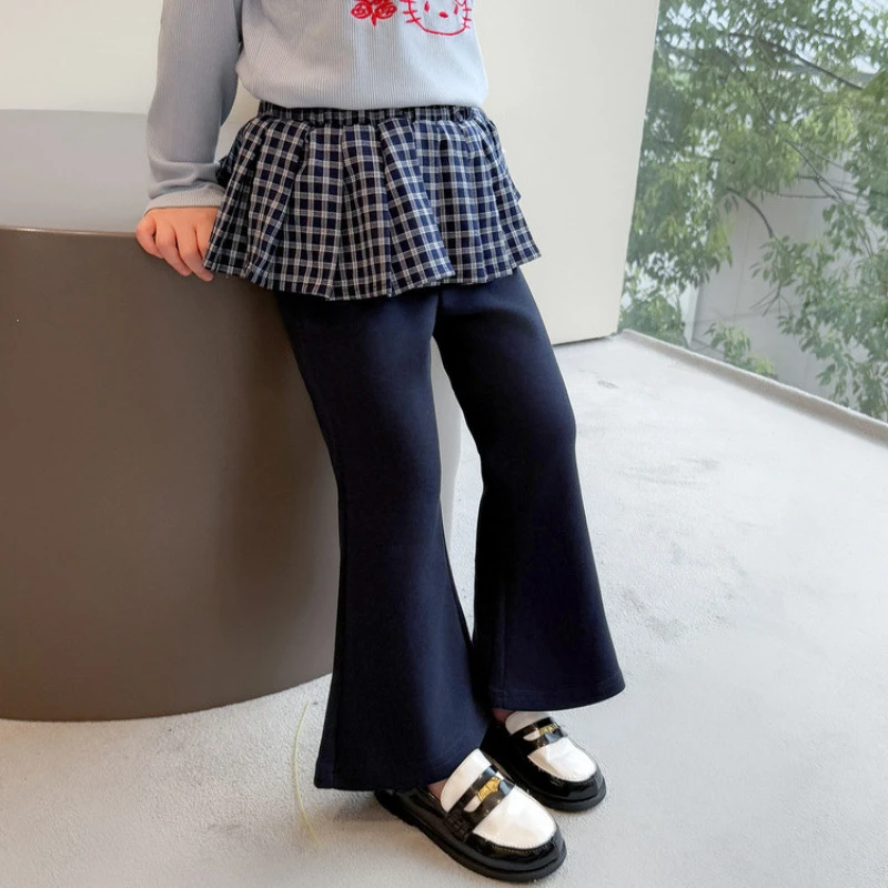 女童裤子春秋2025新款小童洋气时髦宝宝休闲裤屁帘裤喇叭裤潮