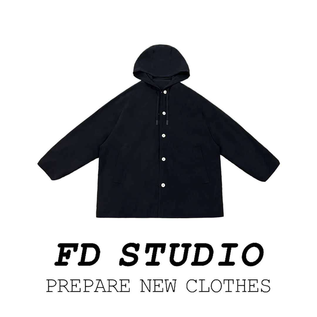 【梵町定制】FD22769连帽风衣斗篷外套时尚休闲宽松外套