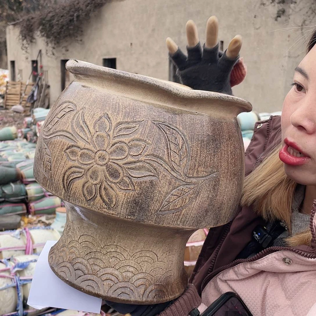 红陶王嫂花盆0214-588