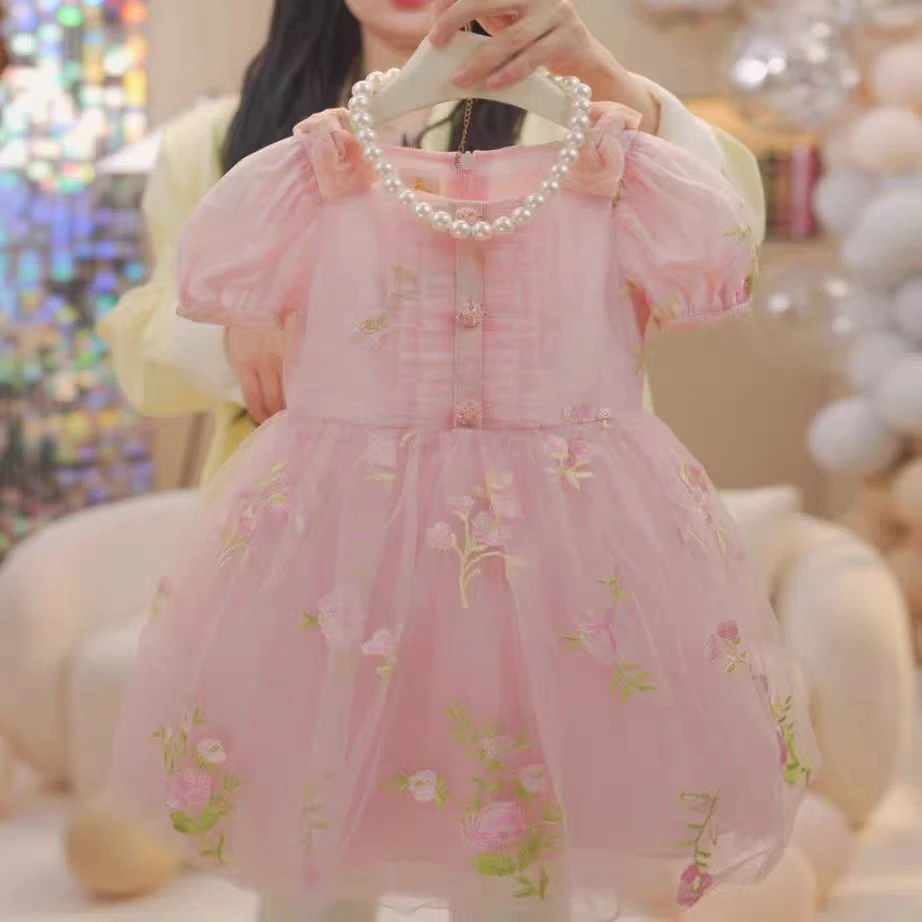 A53（大米家）高货品质女童粉色连衣裙