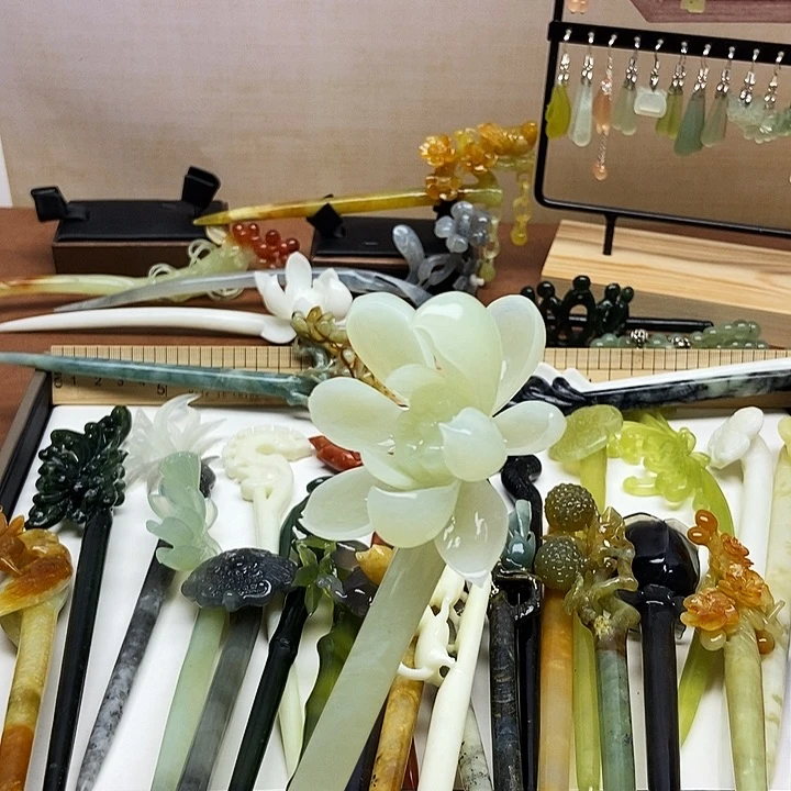 岫玉未镶嵌发簪忘*