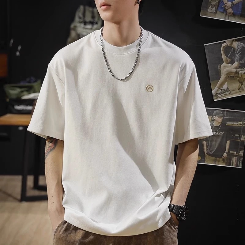 仓石一树潮牌刺绣美式复古短袖t恤夏季ins新款宽松痞帅慵懒风男装