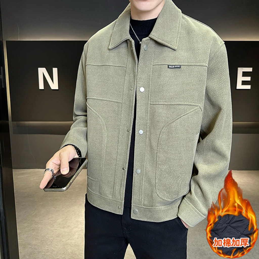 【彤彤】【夹克式棉服 加棉款 秋冬新品】2025男翻领简约高级感上衣