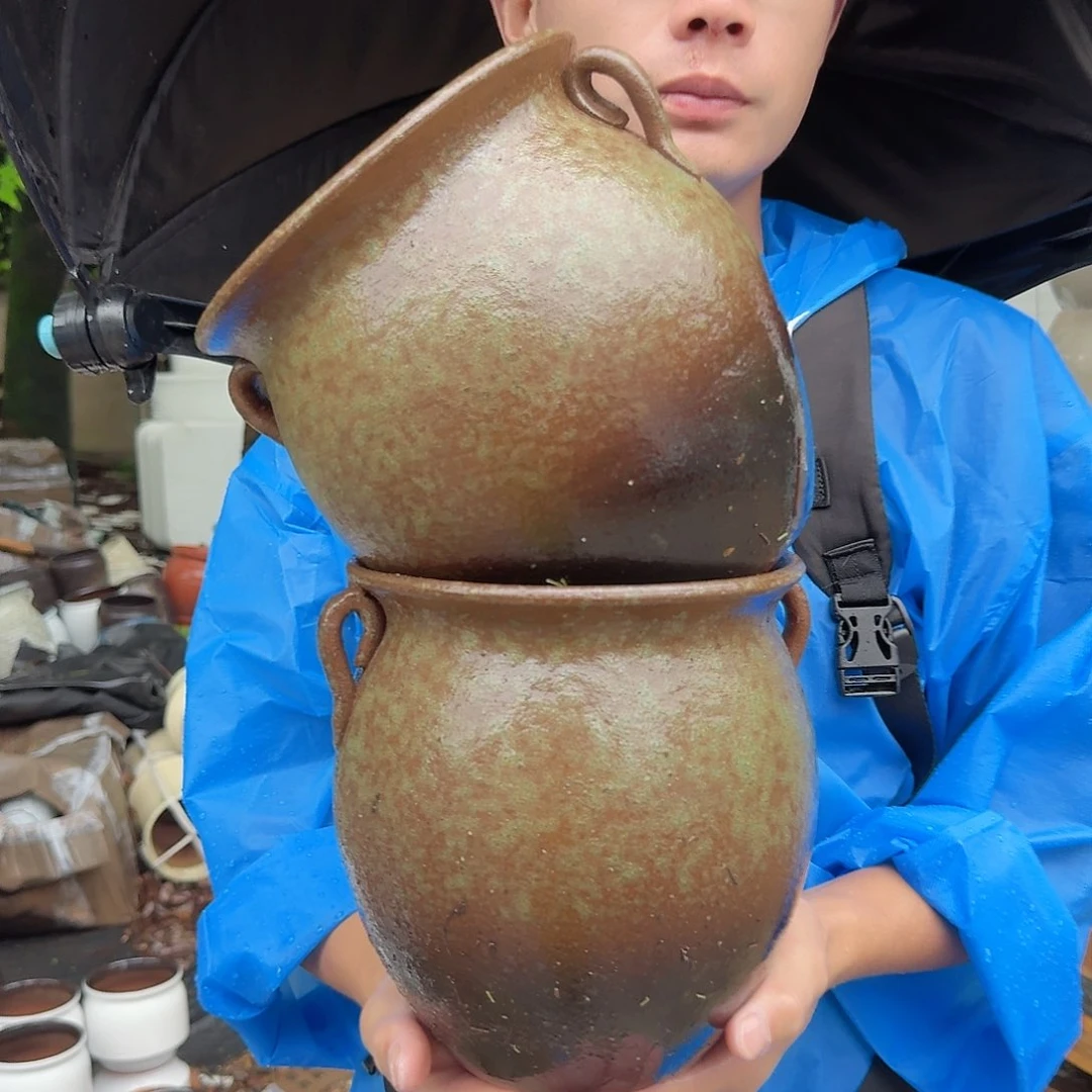 紫砂花盆口18高20（牛油果两个