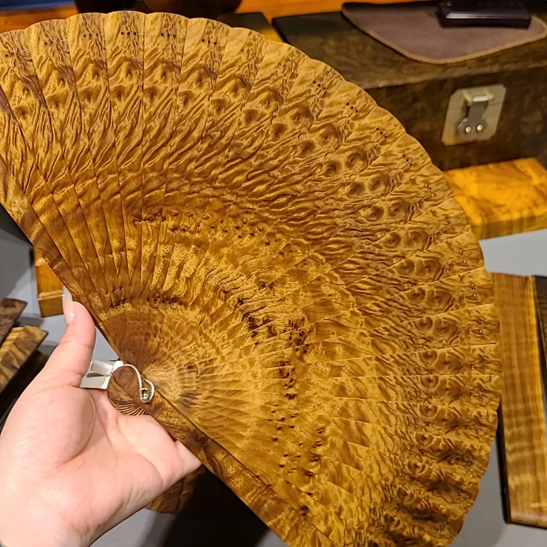 扇子21小叶桢楠金丝楠木苏扇老料