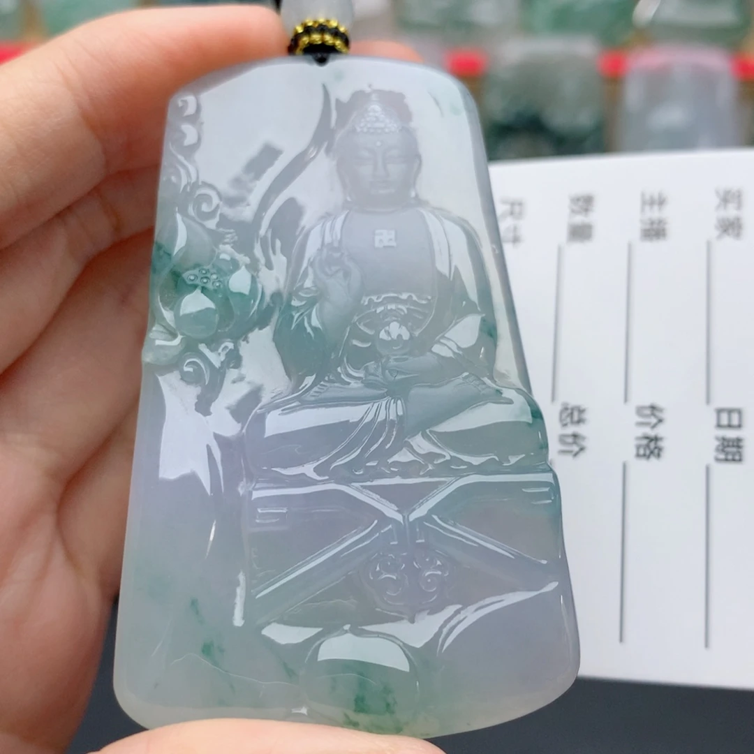 翡翠未镶嵌颈饰阿弥陀佛