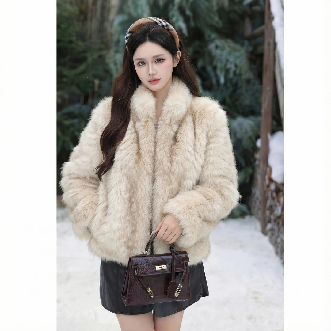 FANRUI/泛芮「奢绒谧境」进口芬兰狐狸毛轻奢高级感皮草外套B19734