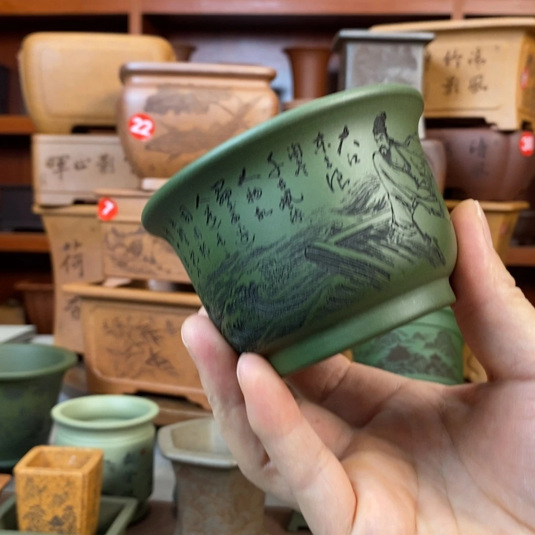 紫砂花盆盆景花盆小