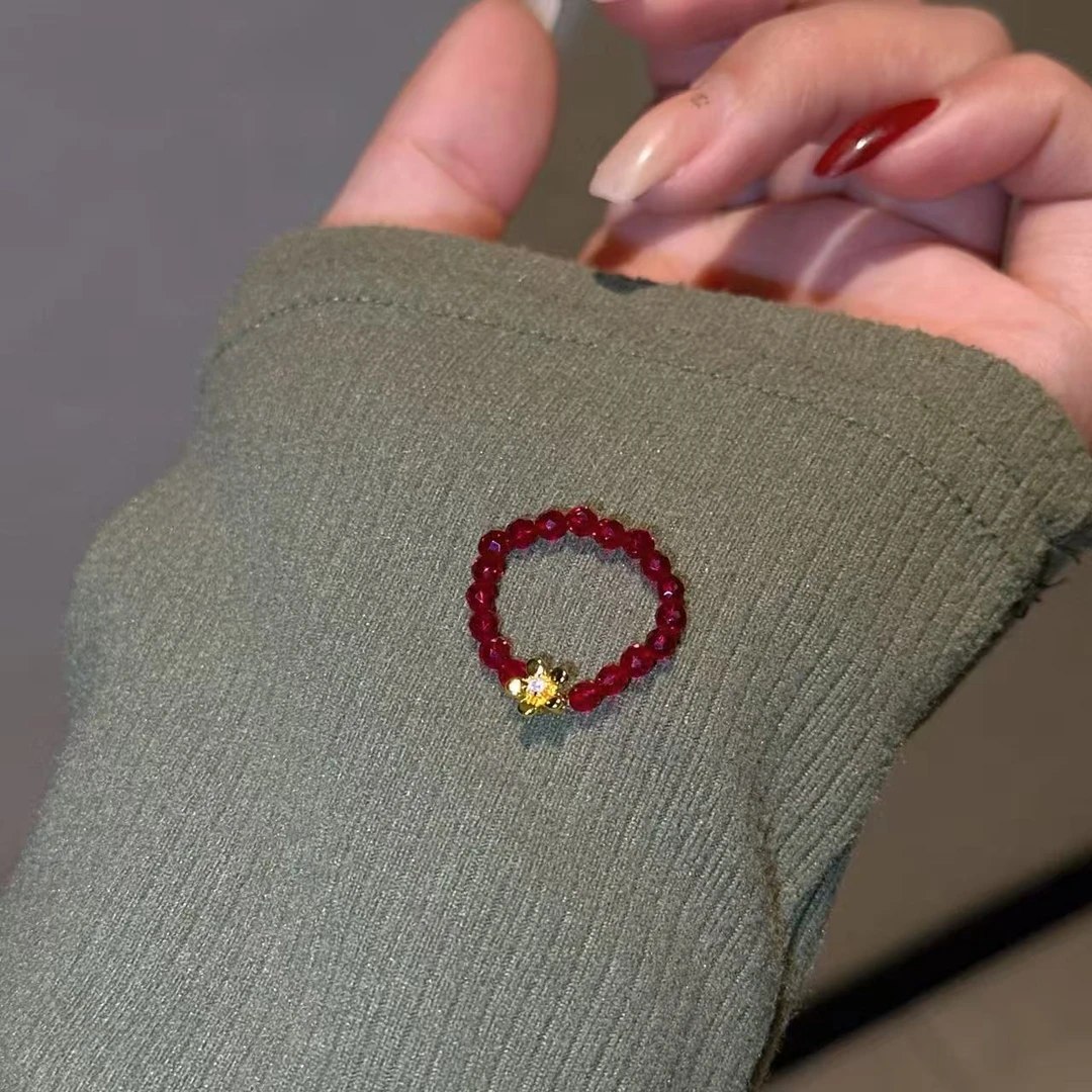 合金戒指 新款精致红色百搭戒指WM-1660