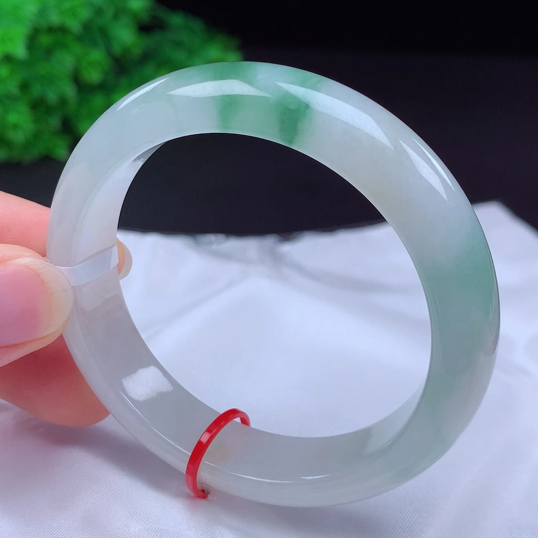 翡翠未镶嵌手镯54圈口438023