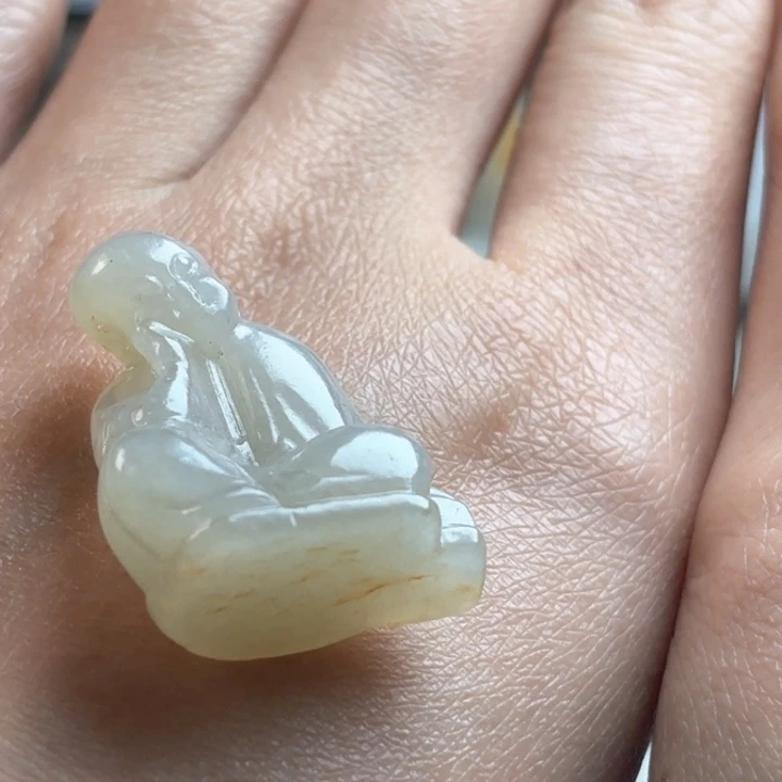 和田玉挂件未镶嵌蓝**生