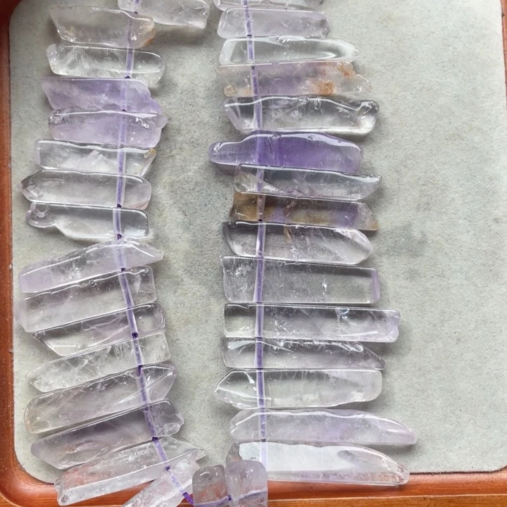 玛瑙/玉髓合金珠宝半成品一条9mm紫水晶卡子