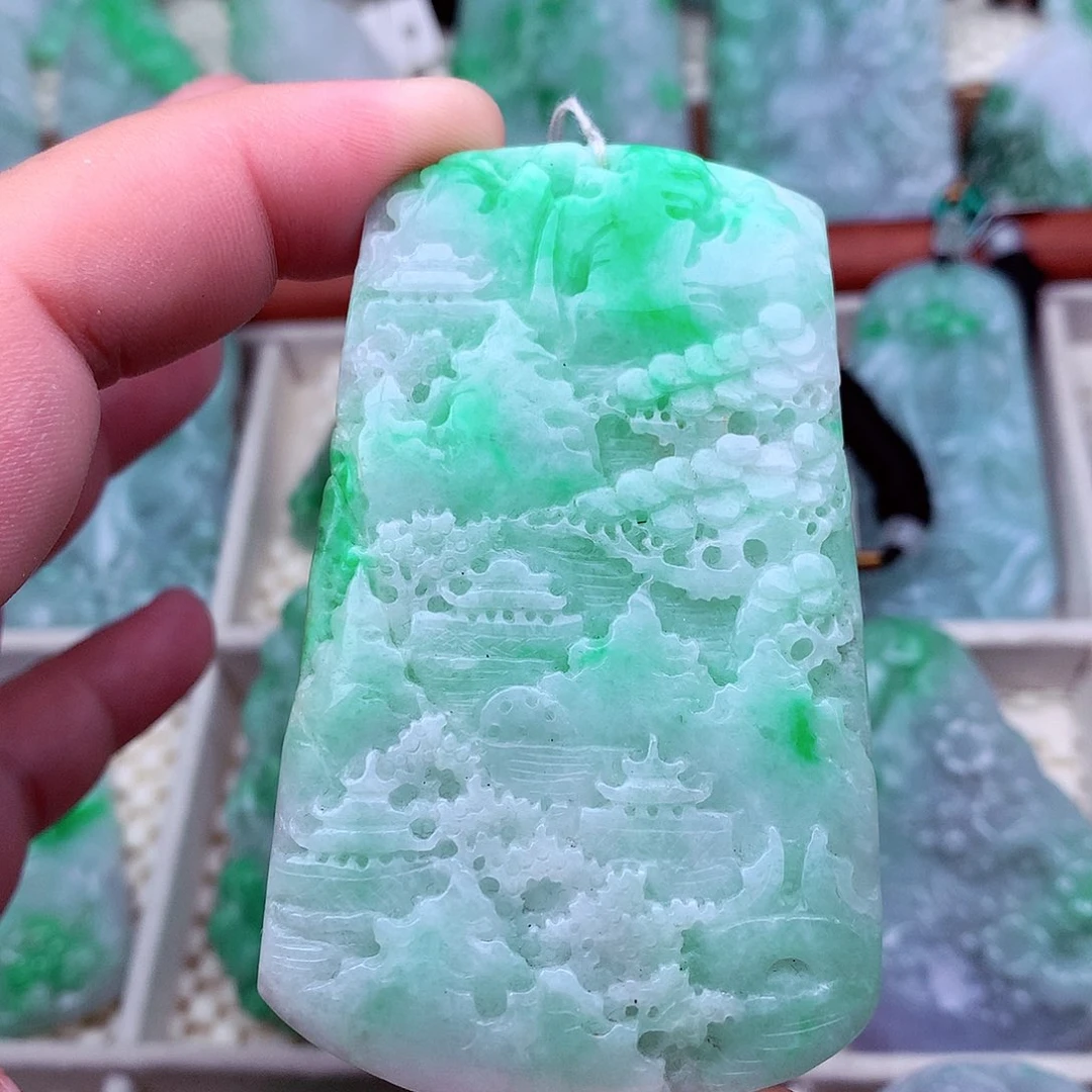 翡翠未镶嵌吊坠(不含链)