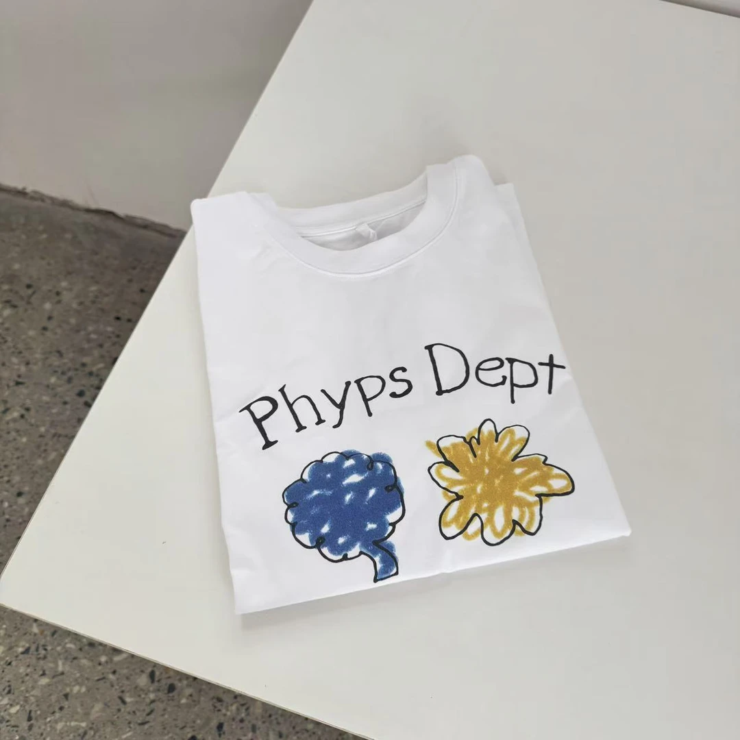 字母涂鸦花朵短袖no.退no.换