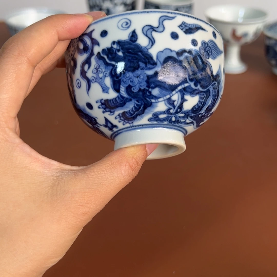 微瑕福利狮子鸡心杯